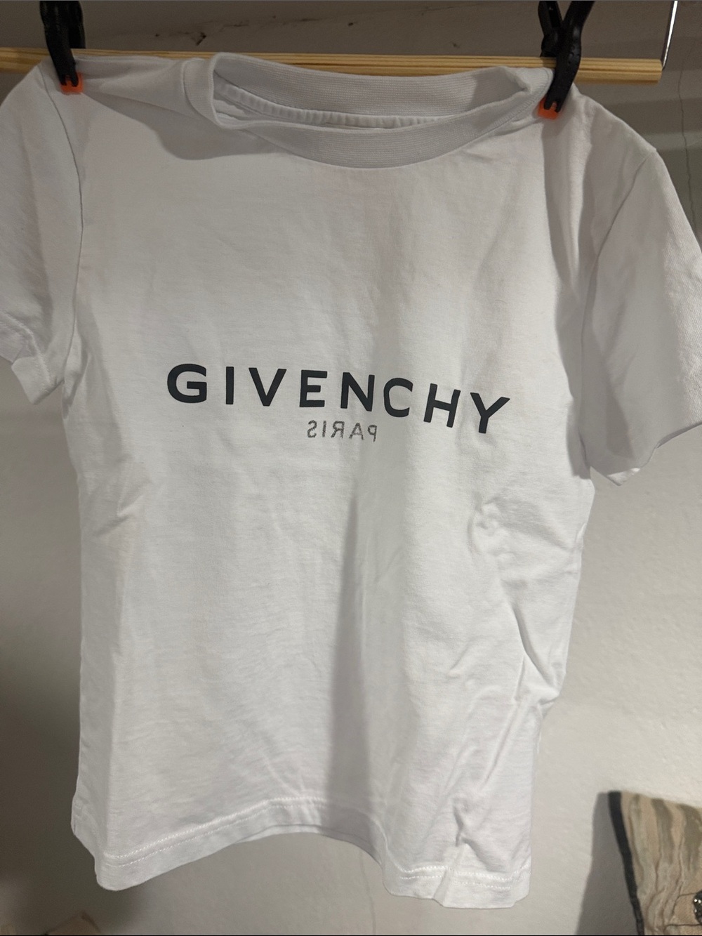 Givenchy White Cotton Logo Tee